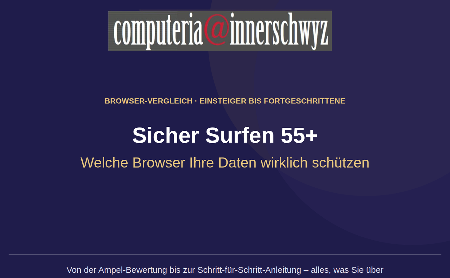 Sicheres Surfen im Internet