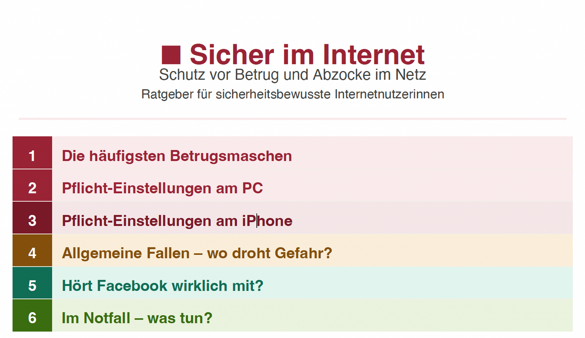 Schutz vor Betrug und Abzocke im Internet
