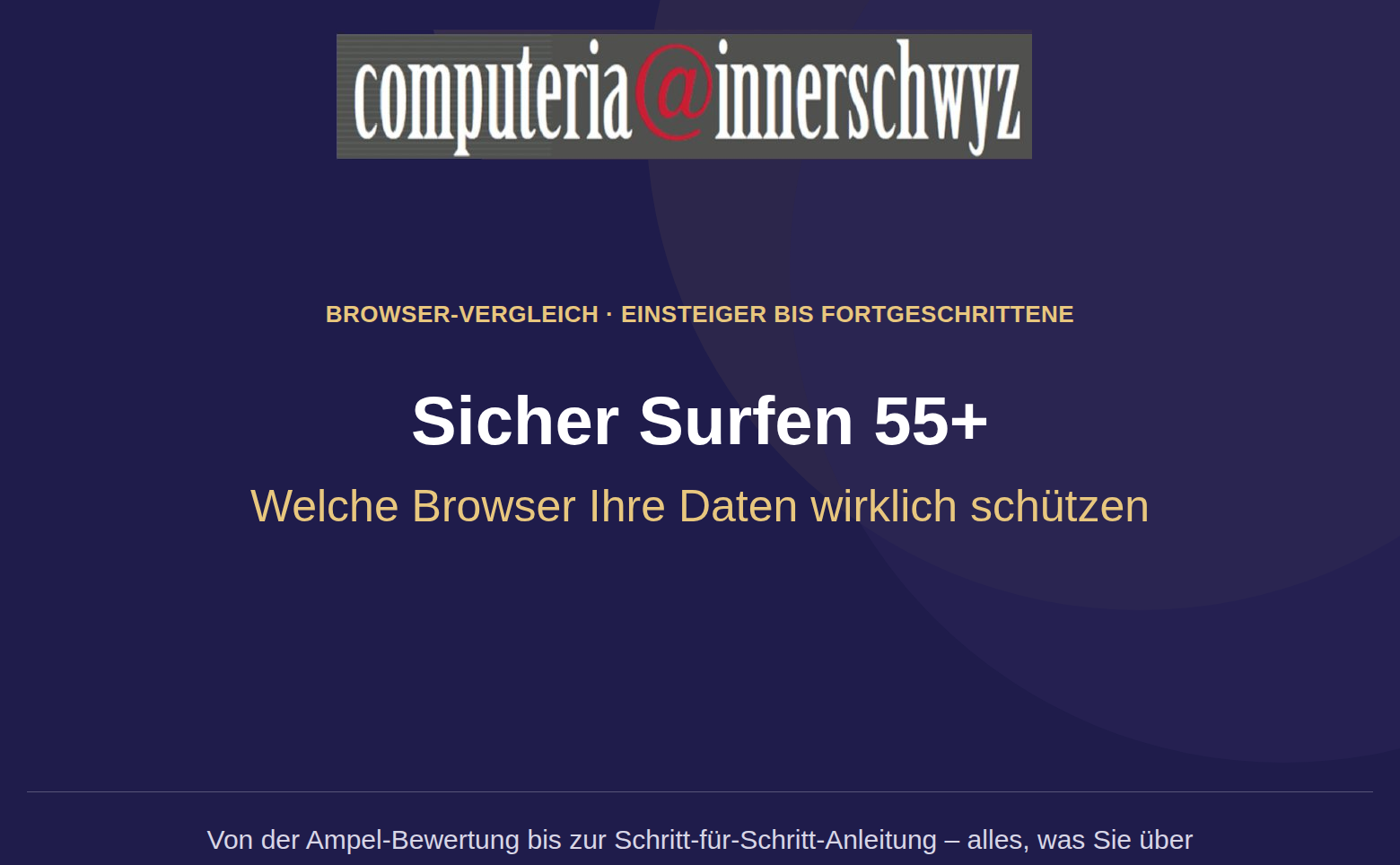 Sicheres Surfen im Internet