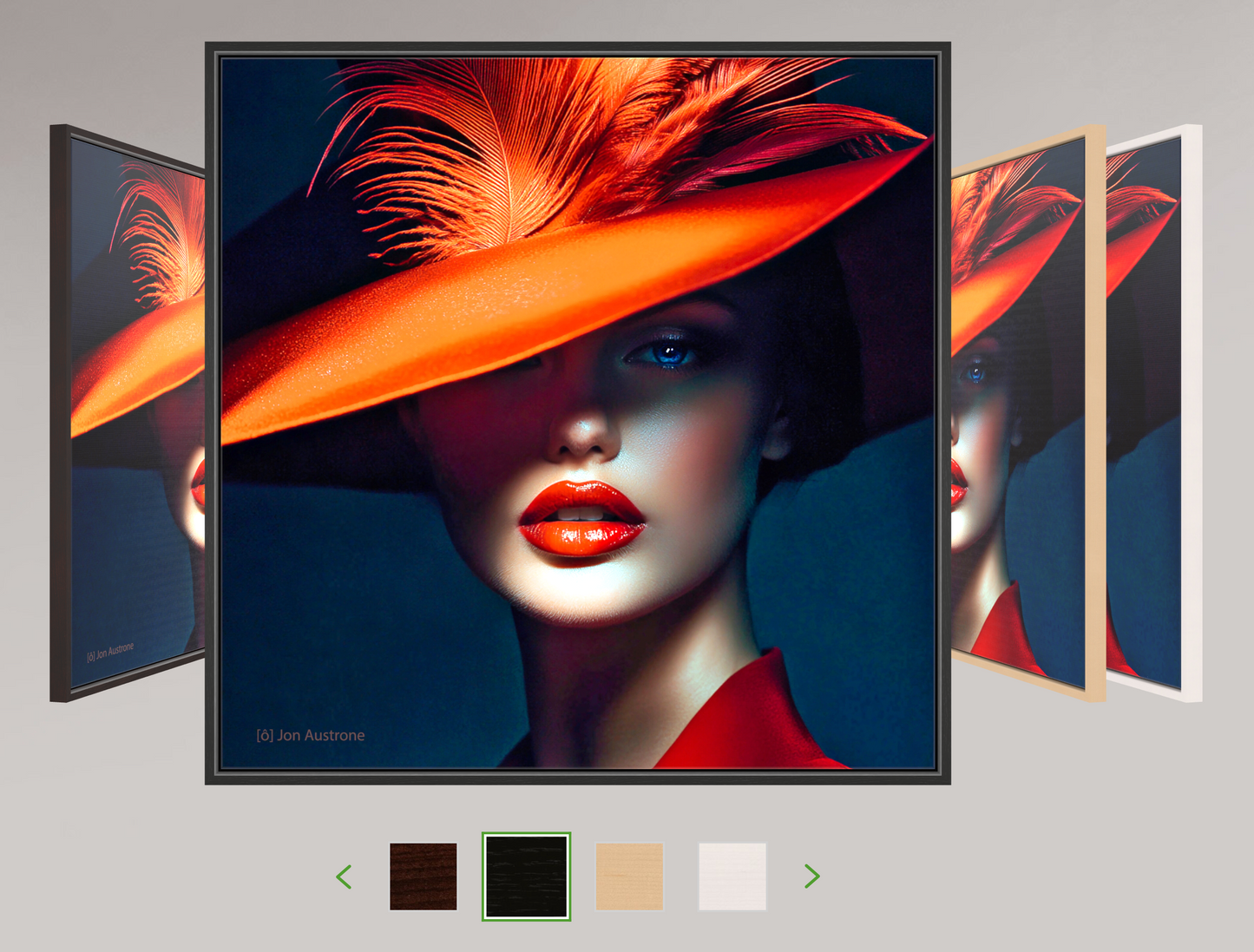 Woman with a red hat / AI Art